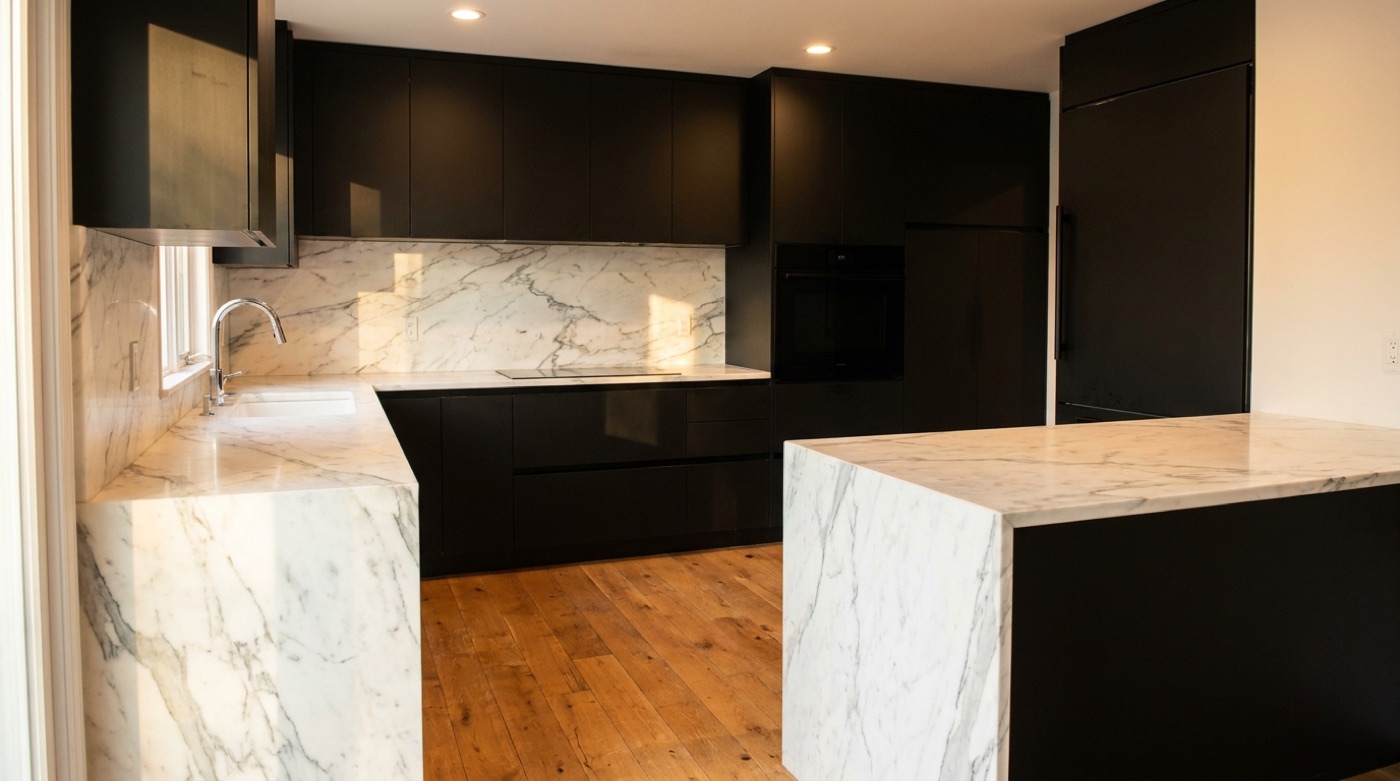 Finished kitchen in the style we install in Setauket, NY