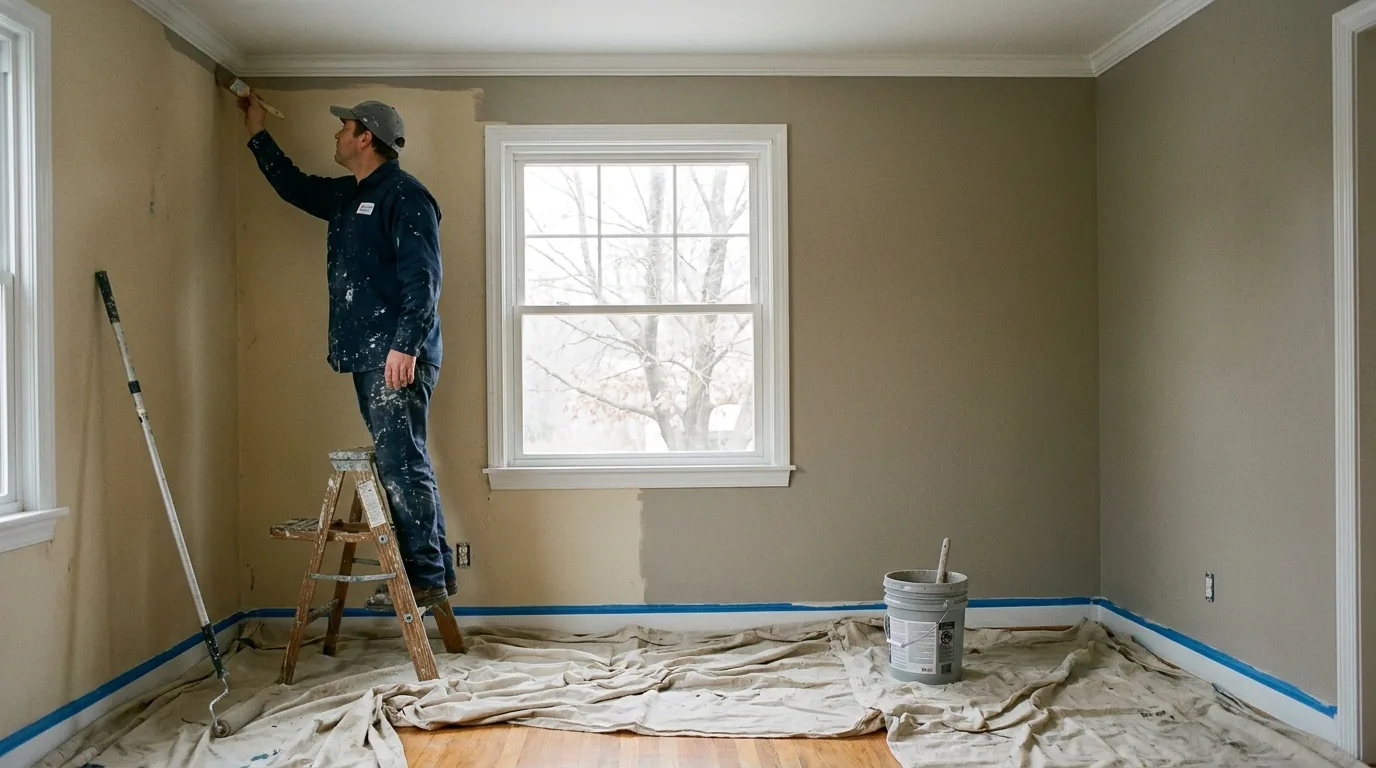 Interior house painting in a Long Island home
