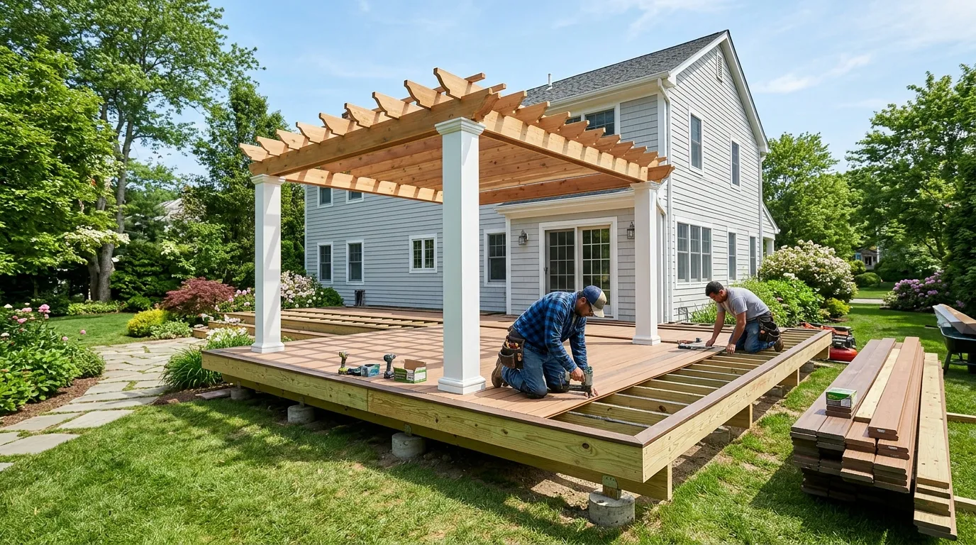 Custom deck and patio construction Long Island