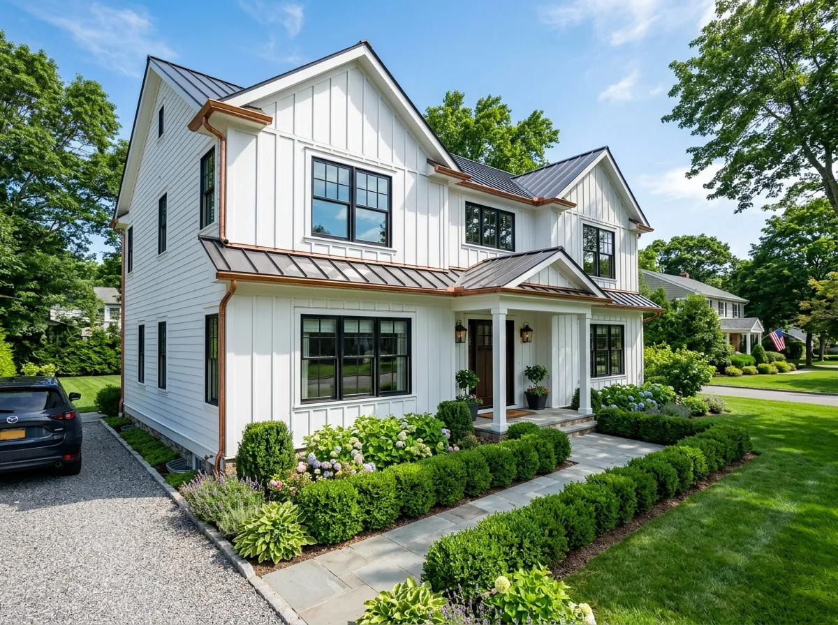 Hardie board and batten siding Sayville Long Island