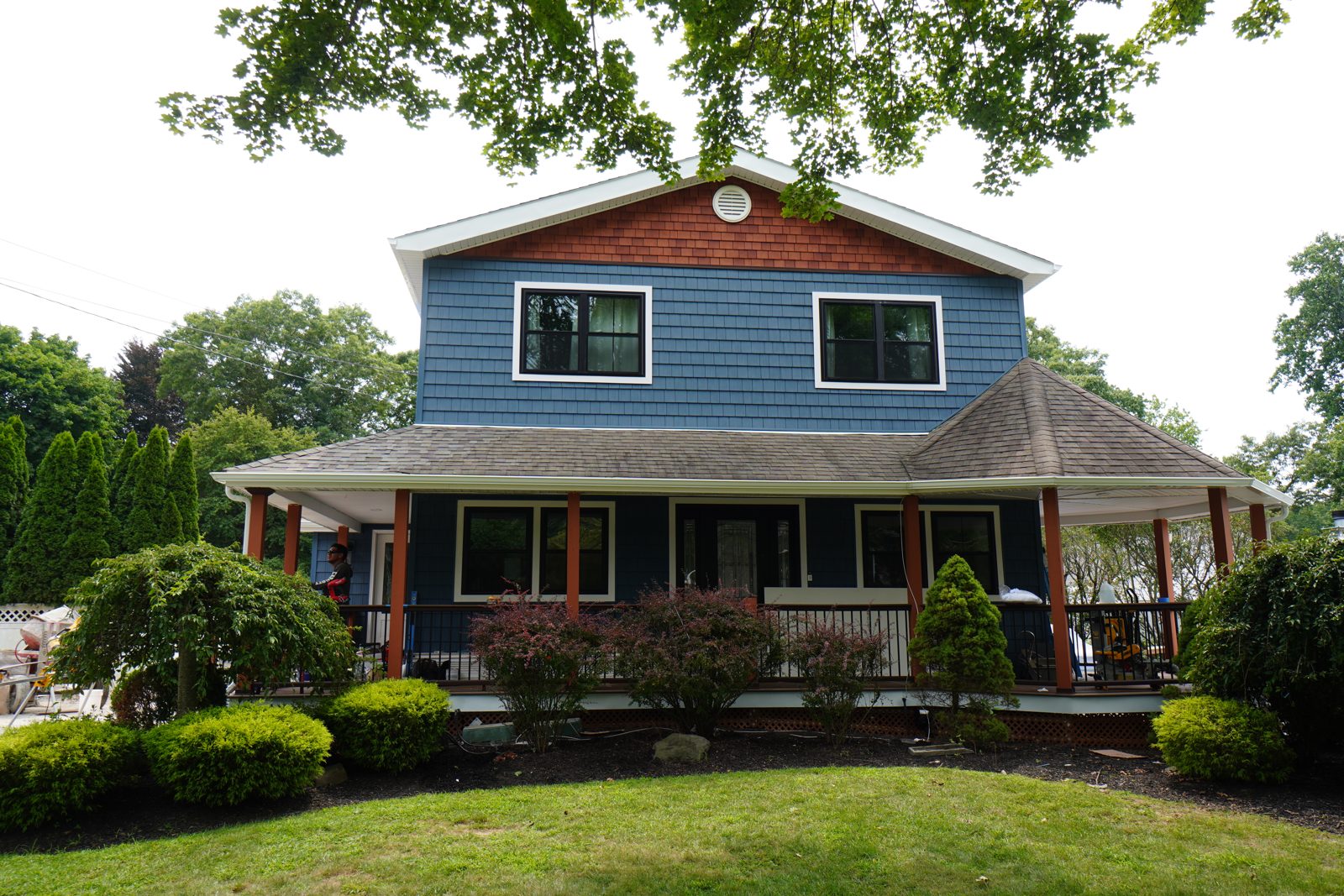 Whole-home exterior remodel in Smithtown NY — new siding, windows, wraparound porch